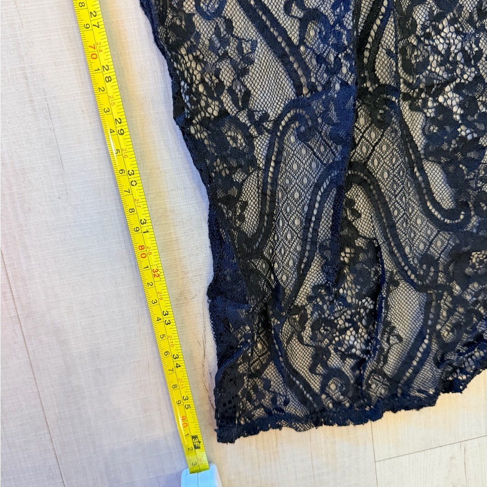 Lush Black Long Lace Maxi‎ Dress - Picture 8 of 11